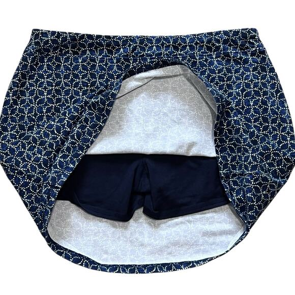 Talbots HELLO SATURDAY Blue Yellow Golf Tennis Athletic Skort Skirt Women’s PM - Picture 4 of 6